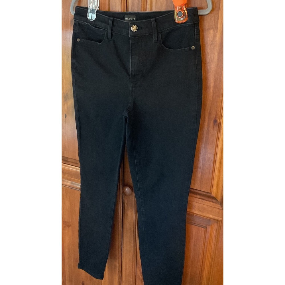 Talbots Women's 6 Black Jean straight leg with stretch